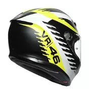 Agv K6 Rapid 46 Мотошлем Black Matt White Yellow Желтый