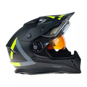 Amoq Adaptor Мотошлем Black Yellow Черный