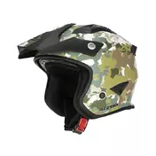 Acerbis Jet Aria 2206 Graphic Мотошлем Green Brown Зеленый
