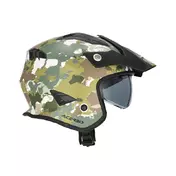 Acerbis Jet Aria 2206 Graphic Мотошлем Green Brown Зеленый