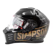 Simpson Venom 22.06 Logo St Мотошлем Black Glossy Черный