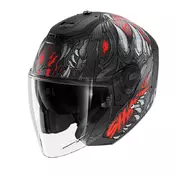 Shark Rs Jet Carbon Shaytan Mat Мотошлем Red Красный