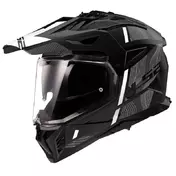 Ls2 Mx702 Pioneer 2 Hill Мотошлем Black Matt White Черный