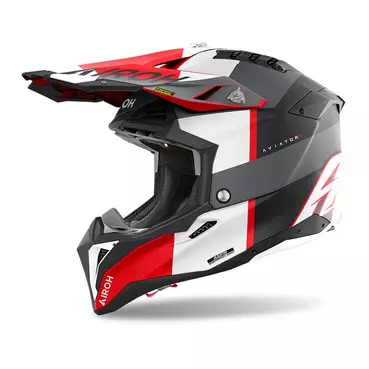 Airoh Aviator 3 Monarch Мотошлем Grey Red Matt Серый