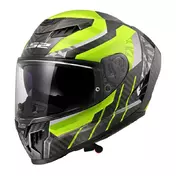 Ls2 Ff807 Dragon Carbon Trax Мотошлем Yellow Желтый