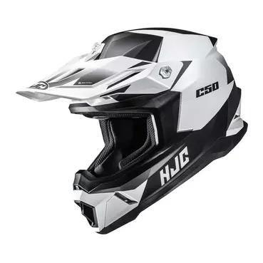 Hjc C50 Slide Мотошлем Black White Matt Белый