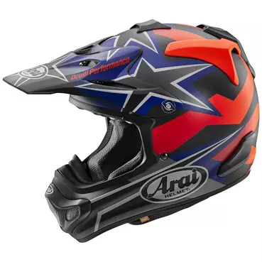 Arai Mx-v Evo Stars And Stripes Dark Мотошлем Красный