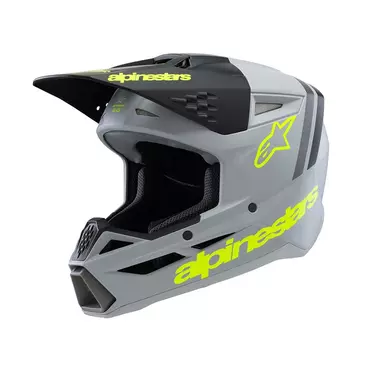 Alpinestars S-m3 Youth Radium Мотошлем Grey Black