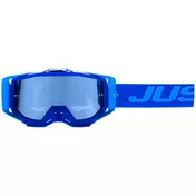 Just1 Iris 2.0 Cross Enduro Motorcycle Mask маска Blue Logo Blue Mirror Lens