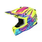 Acerbis Linear 2206 Мотошлем Yellow Purple Желтый