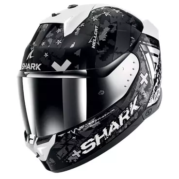 Shark Skwal I3 Hellcat Мотошлем Black Chrome Silver Серый