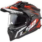 Ls2 Mx701 Explorer Spire Мотошлем Black Titanium Red Красный