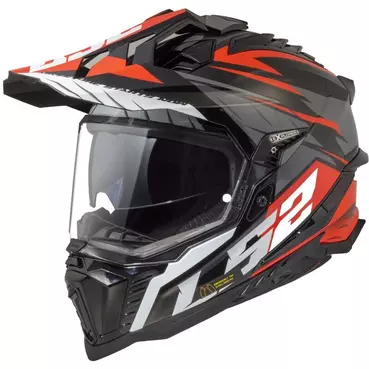 Ls2 Mx701 Explorer Spire Мотошлем Black Titanium Red Красный