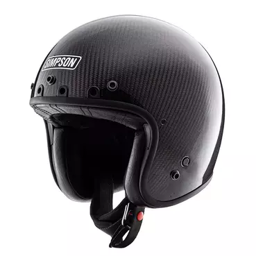 Simpson Chopper Carbon Мотошлем Black Gloss Черный