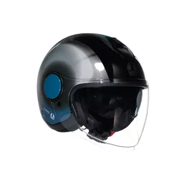 Agv Eteres E2206 Levanto Мотошлем Black Silver Blue Синий