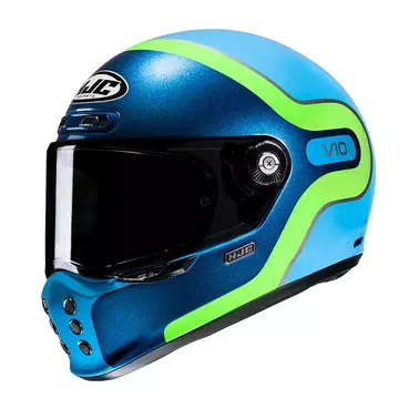 Hjc V10 Grape Мотошлем Blue Green Зеленый