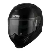 Simpson Venom 22.06 Мотошлем Black Gloss Черный