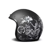Dmd Jet Retro Ghost Rider Мотошлем Matt Черный
