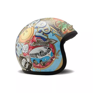 Dmd Jet Retro Woodstock Мотошлем Белый