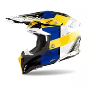 Airoh Aviator 3 Monarch Мотошлем Blue Yellow Синий