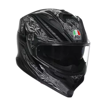Agv K7 E2206 Damascus Мотошлем Black Silver Черный
