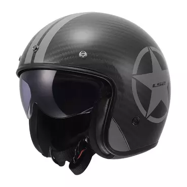 Ls2 Of601 Bob 2 Carbon 06 Star Мотошлем Black Черный