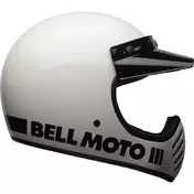Bell Moto-3 Ece6 Classic Мотошлем White Белый
