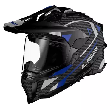 Ls2 Mx701 Explorer Carbon Adventure Мотошлем Blue Синий