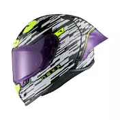 Nexx X.r3r Glitch Racer Мотошлем White Neon Белый