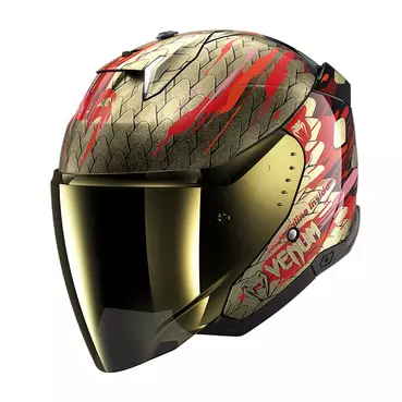 Shark Skwal I3 Jet Venum Мотошлем Red Gold Золотистый