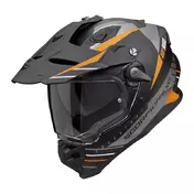 Scorpion Adf-9000 Air Feat Мотошлем Silver Orange Оранжевый