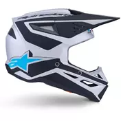 Alpinestars SM3 Heat Youth Motocross Enduro Мотошлем Ece06 Silver Blue Black Matte
