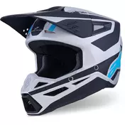 Alpinestars SM3 Heat Youth Motocross Enduro Мотошлем Ece06 Silver Blue Black Matte