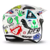 Ufo SHERATAN JET White Motorcycle Мотошлем