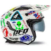 Ufo SHERATAN JET White Motorcycle Мотошлем