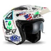 Ufo SHERATAN JET White Motorcycle Мотошлем
