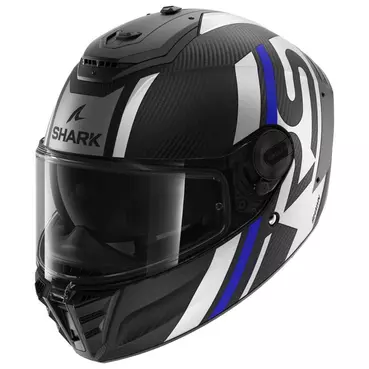 SHARK Spartan RS Carbon Shawn integralhelm Matt Carbon / Blue / Silver
