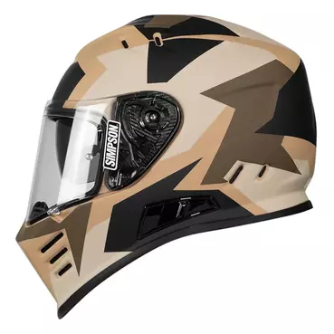 SIMPSON Venom ECE22.06 integralhelm Panzer Tan / Brownn