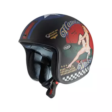 Premier Jet Classic Pin Up 9 Bm Мотошлем Черный