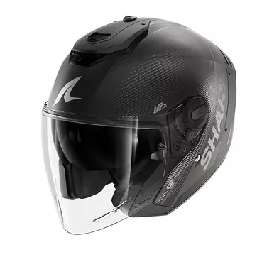 Shark Rs Jet Carbon Speed-tech Мотошлем Anthracite Черный