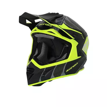 Acerbis X-track 2206 Мотошлем Black Yellow Fluo Желтый