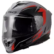 Ls2 Ff818 Storm 3 Dynamo Мотошлем Grey Red Серый