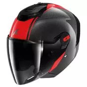 SHARK RS Jet Carbon Blank jethelm Glossy / Carbon / Red