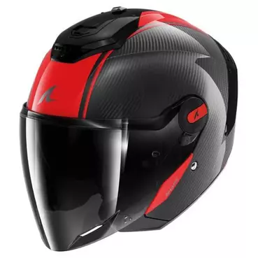 SHARK RS Jet Carbon Blank jethelm Glossy / Carbon / Red