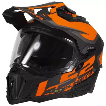 LS2 MX701 Explorer integralhelm Matt Black / Fluo Orange