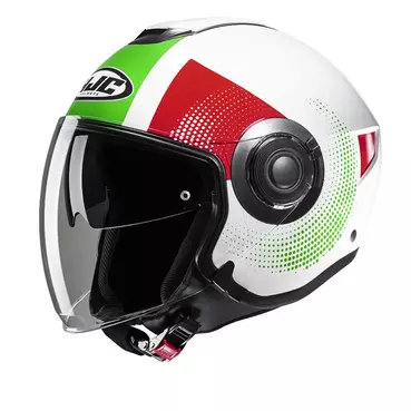 Hjc I40n Pyle Мотошлем White Green Red Зеленый