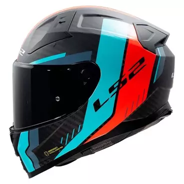 LS2 FF811 Vector II Carbon Grid integralhelm Голубой