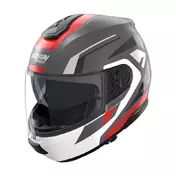 Nolan N100.6 Cinetico Мотошлем Grey Lava Red Красный