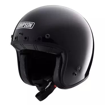 Simpson Chopper Мотошлем Black Gloss Черный