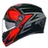 Agv K3 E2206 Compound Мотошлем Black Red Красный